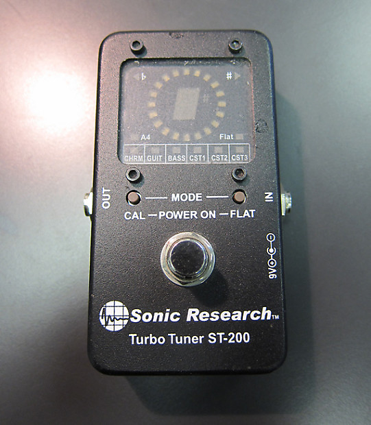 Sonic Research Turbo Tuner ST-200 Strobe Tuner Stomp Box 2013 
