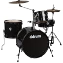 ddrum D2R Rock 4 pc. Drum Kit w/Stands, Cymbals, and Throne 2018 Black Sparkle