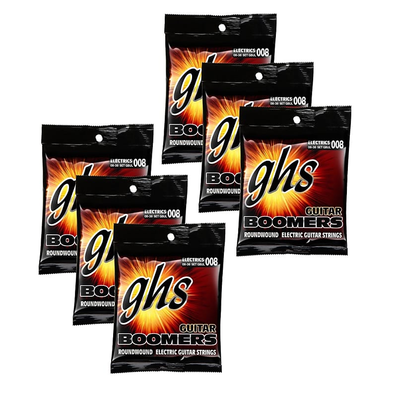 6 Sets GHS GBUL Boomers  Electric Guitar Strings Ultra Light 8-38 6-pack image 1