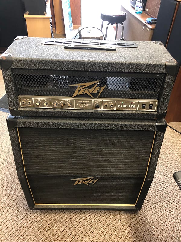 Peavey VTM120 Gold Series 1986 Tube Amp Head & 4x12 Slant Reverb