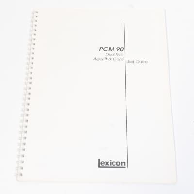 Lexicon PCM 90 & Dual RVB Algorithm Card User Guide Manual Pair image 6