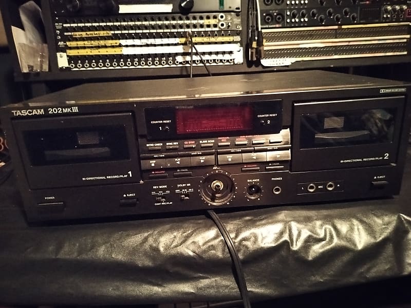 TASCAM 202 MKIII Dual Cassette Deck Recorder/Duplicator Reverb