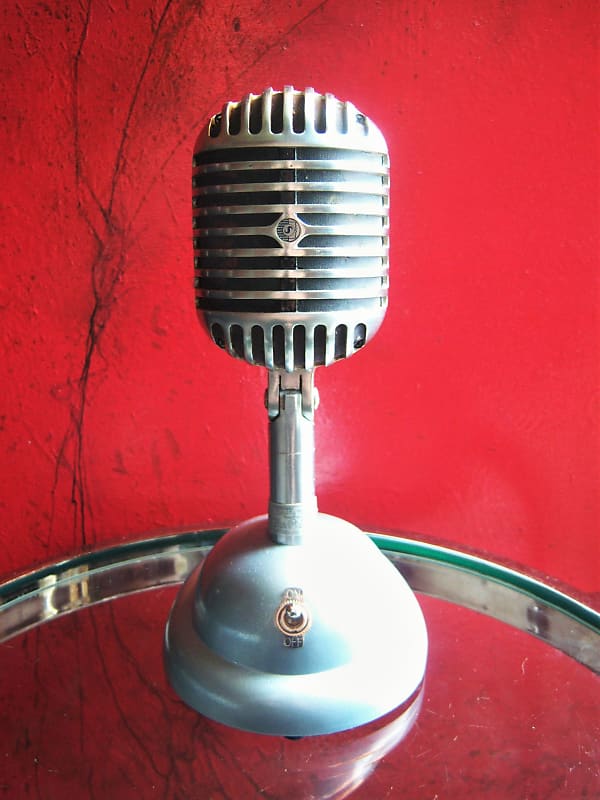 Vintage 1940's Shure 55 dynamic microphone satin chrome w | Reverb