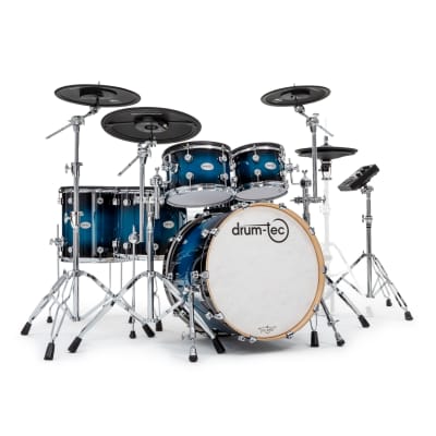 drum-tec pro 3 with Roland TD-27 - 2 up 2 down - Blue Burst