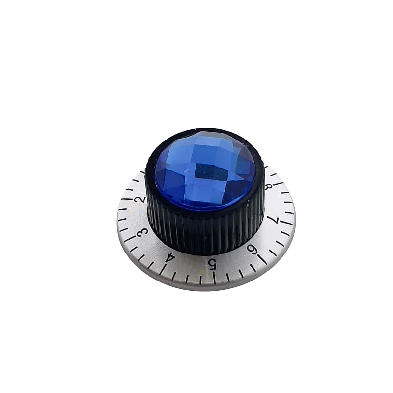 Jewels (Blue) Custom Guitar Knobs JUMBO Dial 6mm Shaft Reverb
