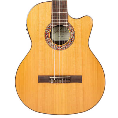 Kremona Performer Series F65CW-7S VE Nylon 7-String Acoustic Electric Guitar with Gig Bag image 2