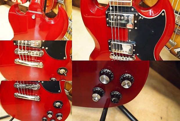 Burny RSG-55 '63 Black SG Electric Guitar | Reverb