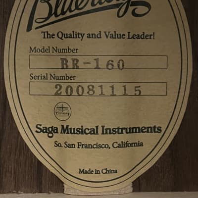 Blueridge Historic Series BR-160 Dreadnought Acoustic Guitar Natural image 6