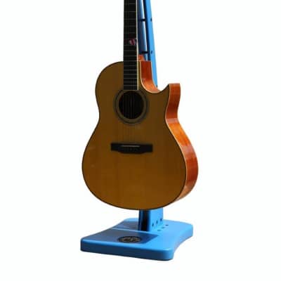 Form Factor Audio Single Guitar and Bass Stand GS1-RB Royal Blue Textured Solid Coating for sale