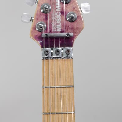 2011 Ernie Ball Music Man Axis Quilt Top Trans Purple Finish Electric Guitar w/HSC image 13