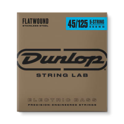 Dunlop Flatwound Stainless Steel Bass Guitar Strings; 5-String gauges 45-125 image 1