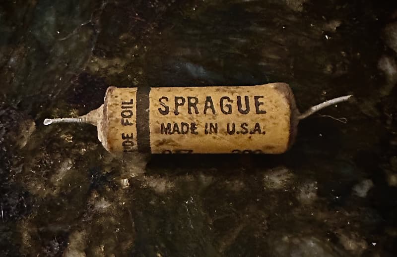 Vintage 50s Sprague Wax Paper Capacitor .047mfd 200v | Reverb