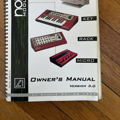 Nord Modular Owner’s Manual Version 3.0 Original
