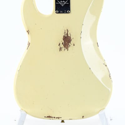 Fender Custom Shop 64 Precision Bass Relic Aged Vintage White image 8