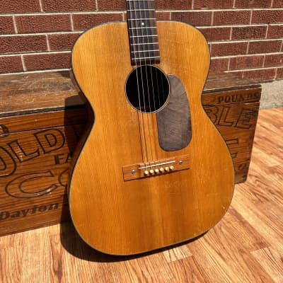 1960s Harmony H162 Tortoise Double Bound Acoustic Guitar Natural for sale