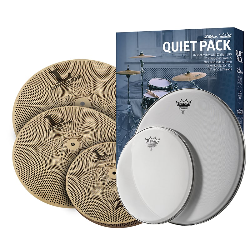 Immagine Zildjian LV468RH L80 Low Volume Quiet Pack with Remo SilentStroke Drum Heads - 1