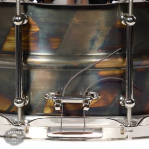 Joyful Noise 6.5x14 TKO Tailpipe Patina Brass Snare Drum w/Bright Nickel Hdw Sealed with Clear Carnauba Wax image 5