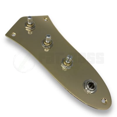 Pre-Loaded Gold Jazz Plate with Pre-Wired Passive Harness -  Volume-Blend-Tone image 1