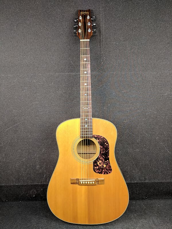 1991 Washburn D-20 Natural Finish Acoustic Guitar w/ Case | Reverb