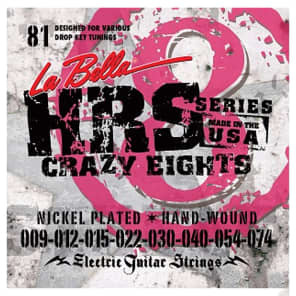 La Bella HRS-81 Crazy Eights 8-String Electric Guitar Strings (9-74)