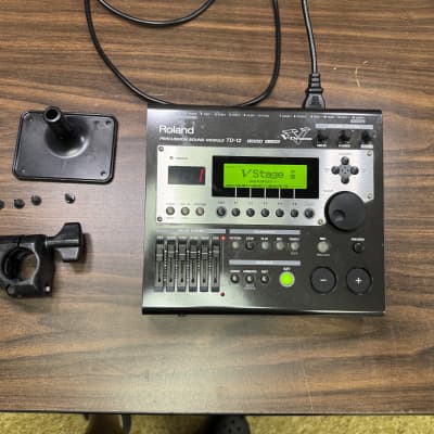 Roland TD-12 V-Drum Module Brain w/Mount, Clamp, and Power Cable - AV13915