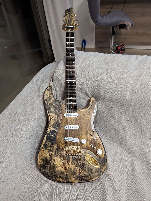 Handmade scalloped stratstyle electric guitar with sustainer Reverb