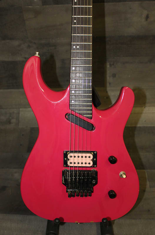 Epiphone 935i 1989-90 Bright Pink, super Rare with Kahler With Non original Hard case image 1