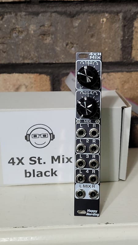 Happy Nerding 4x St Mix (Black) - 4hp stereo mixer