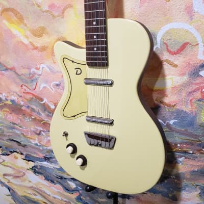 1990's Danelectro U2 ‘57 Reissue Cream Electric Guitar "Left Handed" (USED) "SOLD AS IS" image 4
