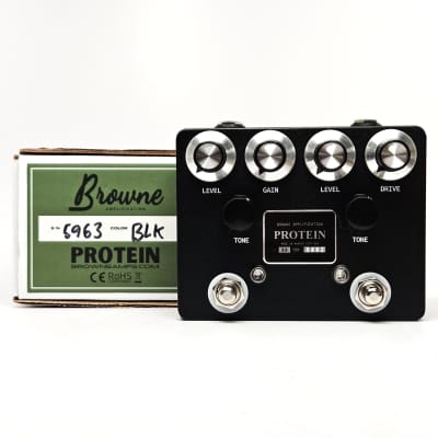 Reverb.com listing, price, conditions, and images for browne-amplification-protein-dual-overdrive-black