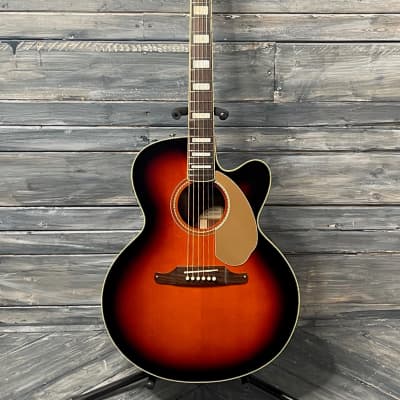 Used Fender Kingman Jumbo SCE 3TSB Acoustic Electric Guitar with Case-  Sunburst | Reverb