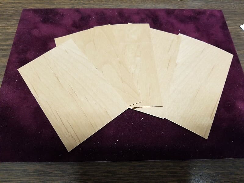 5) Wood Bass Guitar Neck Shims 2 1/2" x 4". Reverb