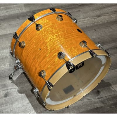 Used DW Collectors Maple 4pc Drum Set Tangerine FinishPly w/DW Bags image 2