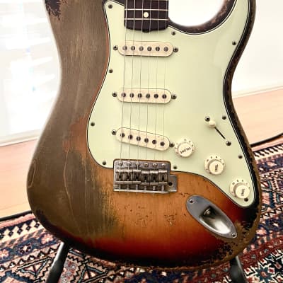 Fender 61’ Stratocaster Master Built - Dale Wilson 2018 Ultra Heavy Relic 3 Tone Sunburst image 1