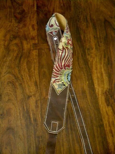 Ronnie's Guitar Straps Carnival 2021 Brown Leather | Reverb