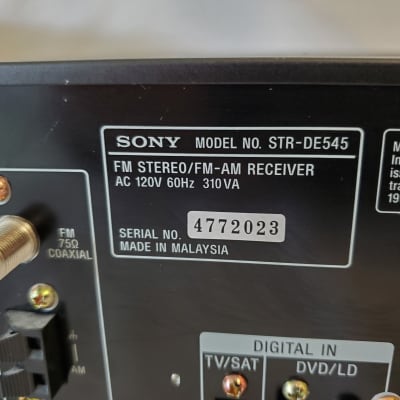 Sony STR-DE545 Surround Receiver & Remote Control - Great Used Condition - Quick Shipping - image 13