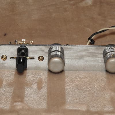 Aged Gotoh Telecaster Loaded Control Plate Harness with Treble Bleed WD 24mm Pots Oak Grigsby Switch image 2