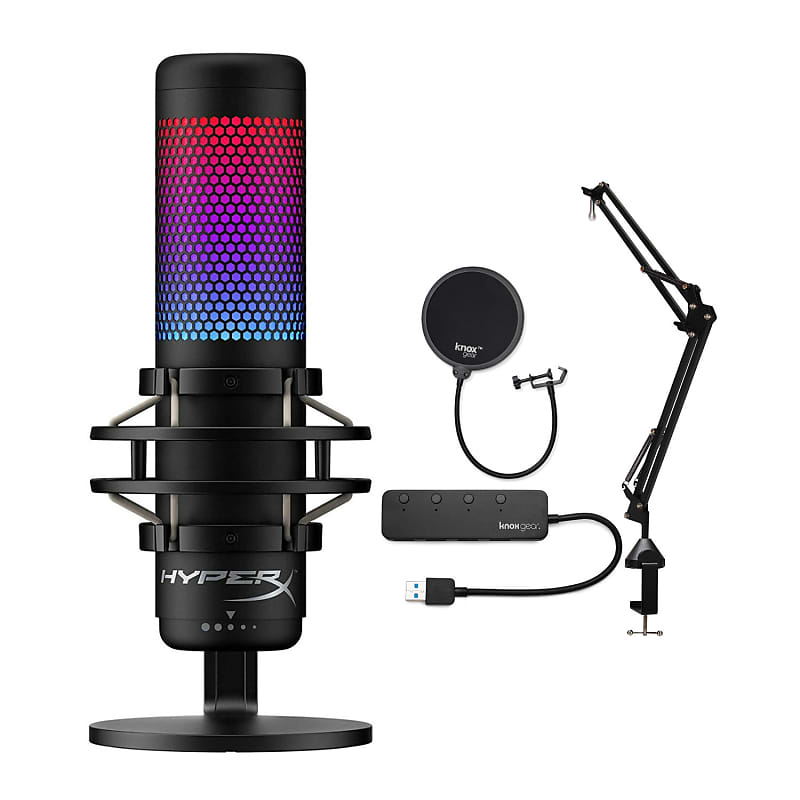 HyperX QuadCast S White RGB USB Condenser Microphone