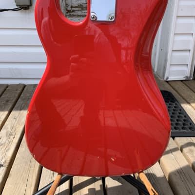 Fender Precision Bass - Roger Waters Signature Neck 2010, Standard P Bass Body 1990 Bronco Red image 5