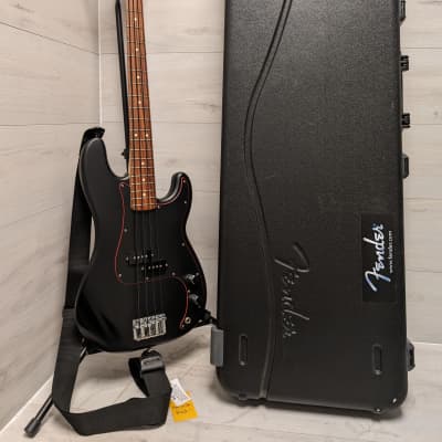Fender Noir Precision Bass w/ Deluxe Molded Case Flat Black *VIDEO DEMO* for sale