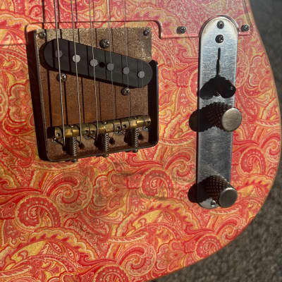 Custom Pink Paisley Relic Telecaster - Partscaster tele with gig bag image 10