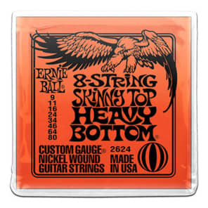 Ernie Ball 2624 8-String Skinny Top Heavy Bottom Strings, .009 - .080