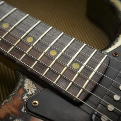 Fender Stratocaster Heavy Relic Nitro Silver Sparkle O Black HSS Custom by Guitarwacky image 18