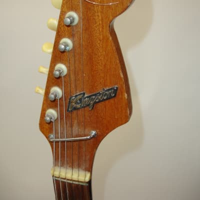 Vintage 1960's Kingston Model 3 Electric Guitar Red Sunburst image 10