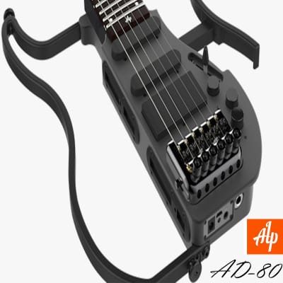 ALP AD-80 Foldable Headless Travel Guitar Silent guitar (Built-in Headphone Amplifier with Gig Bag) image 6