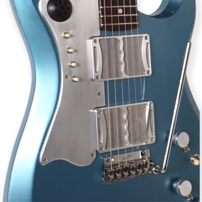 Fiam Guitars Mirari 2023 Pelham Blue over Silver. By past Ronin Guitars luthier Izzy Lugo. NEW (Authorized Dealer) image 5