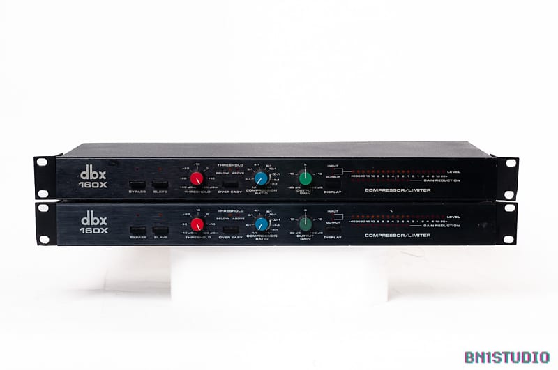 dbx 160XT Compressors, stereo pair, sequential serial