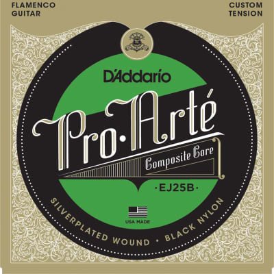 D'Addario EJ25B Pro-Arte Black Nylon Composite Flamenco Guitar Strings image 1