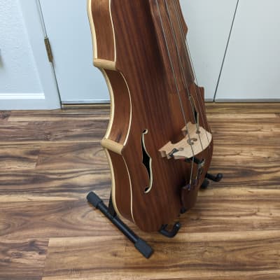 4 String 1/2 Scale  Natural Finish Electric Upright Bass image 5