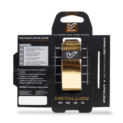 Gruv Gear Fretwraps Metallic Edition String Muter, Small - GOLD, #FW1-GLD-SM